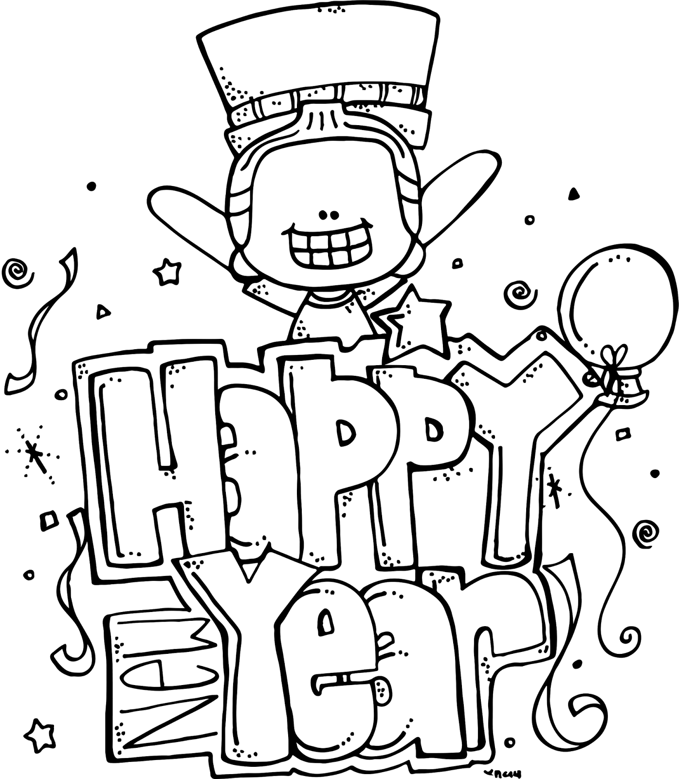 New Year S Line Art : Melonheadz happy new year freebie