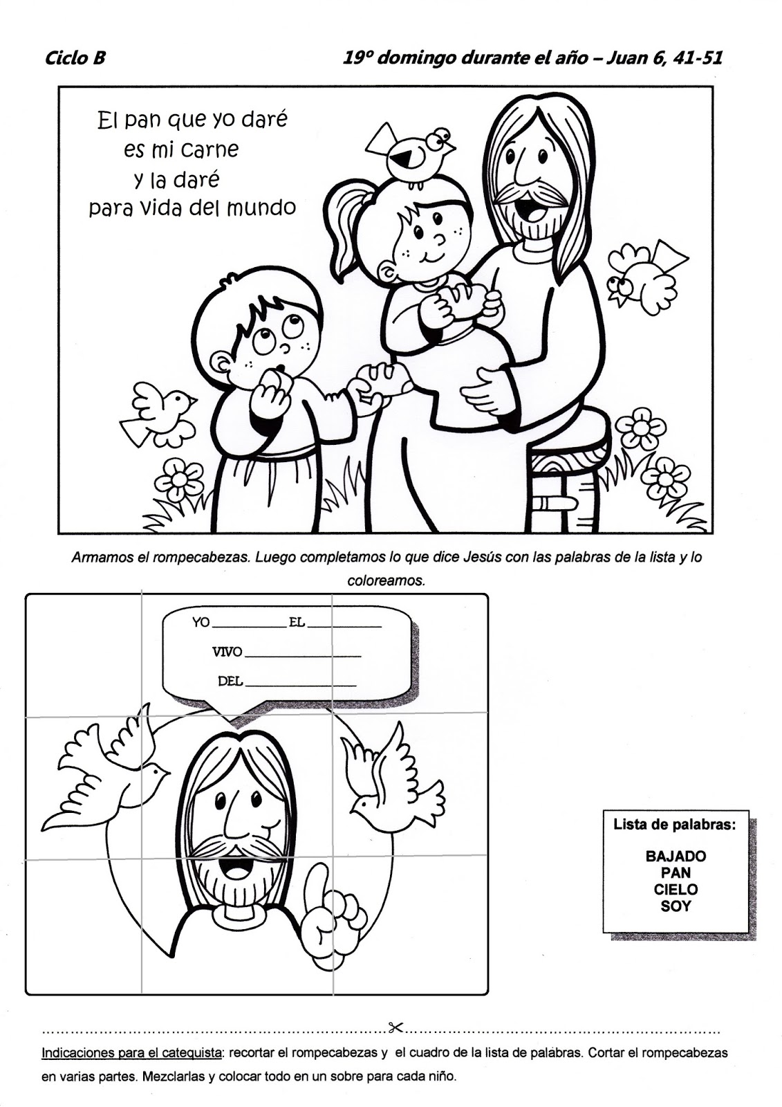 Educar con Jesús Pan y vida Jn 6,4151 (TOB1915)