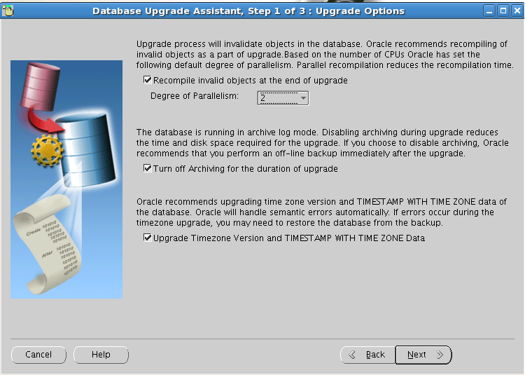 Help upgrade. Rac 4:1 приложение. semantic error. recompile oracle. upgrade.