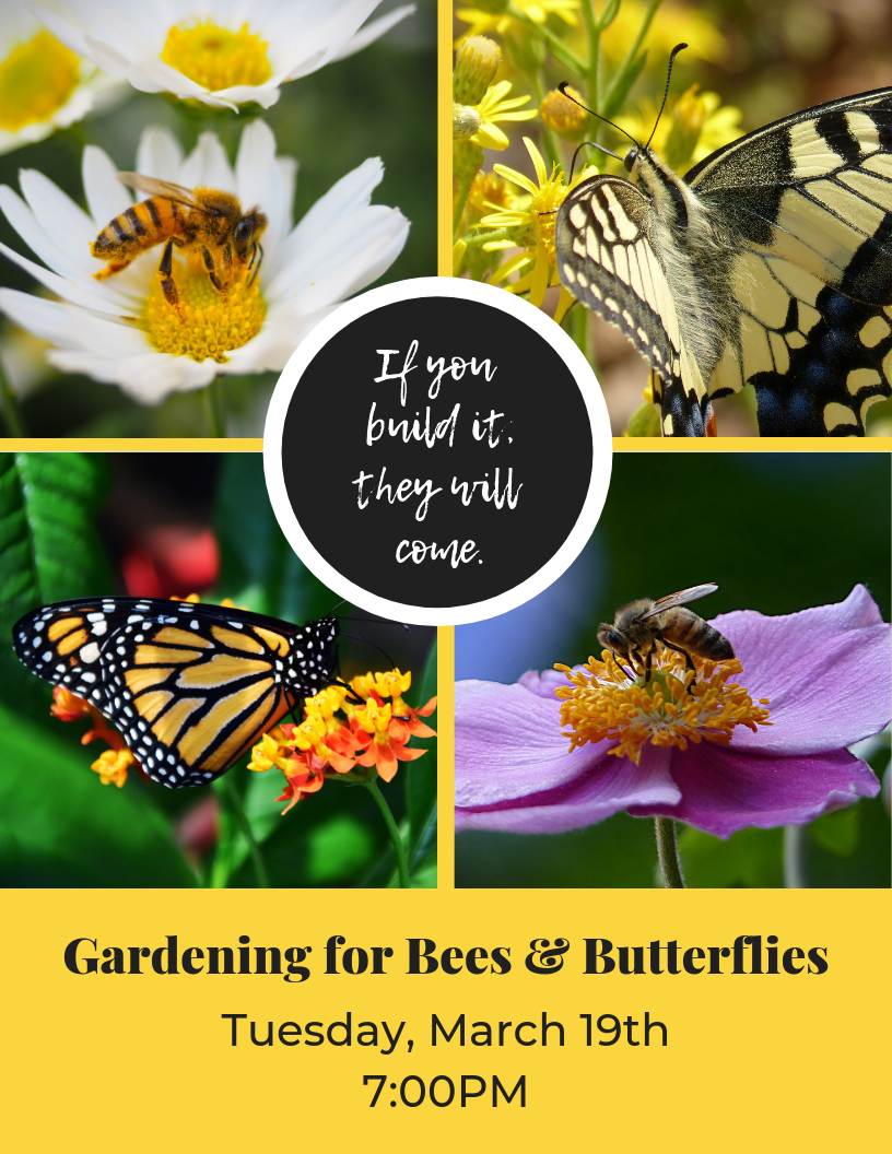 Aaron Cutler Memorial Library Reminder Gardening for Bees and