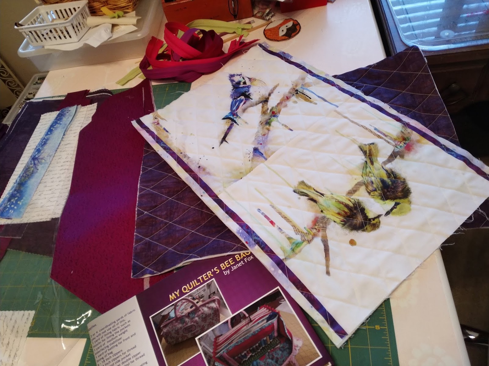 She's just a girl who creates... My Quilters Bee Bag completed