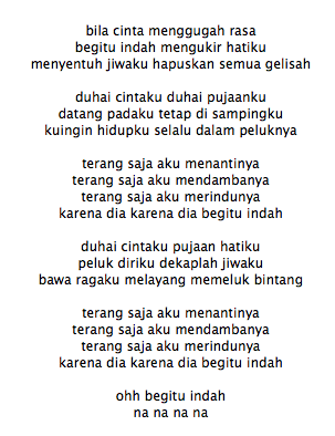 Begitu Indah Terjalin Mesra Lirik - Indahnya Cinta Segitiga Ahmadgaus