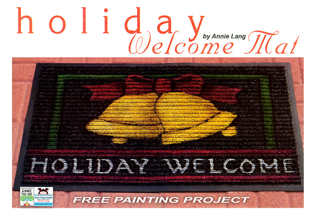 You can download this DIY Holiday Welcome Mat project designed by Annie Lang for FREE at Annie Things Possible!