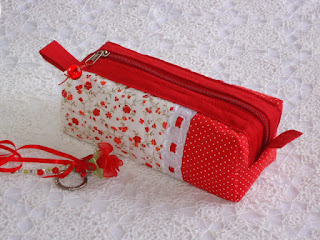 Artesanato de Patchwork estojo de maquiagem