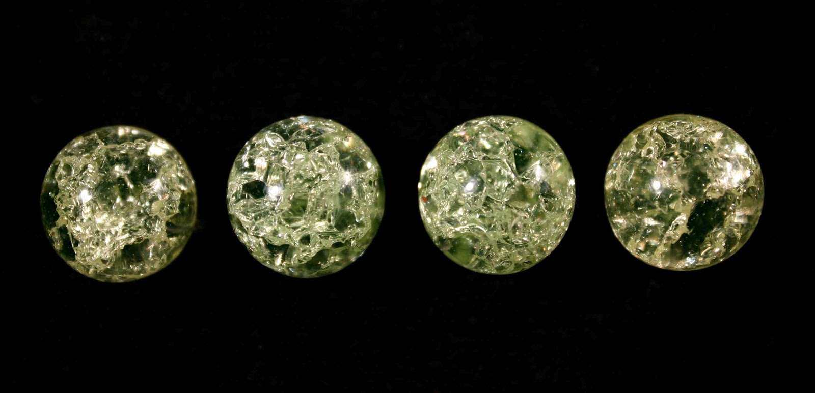 Poppular Photography Crackle Vaseline Glass Marbles