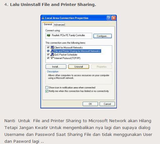 File and printer sharing. File and printer sharing
