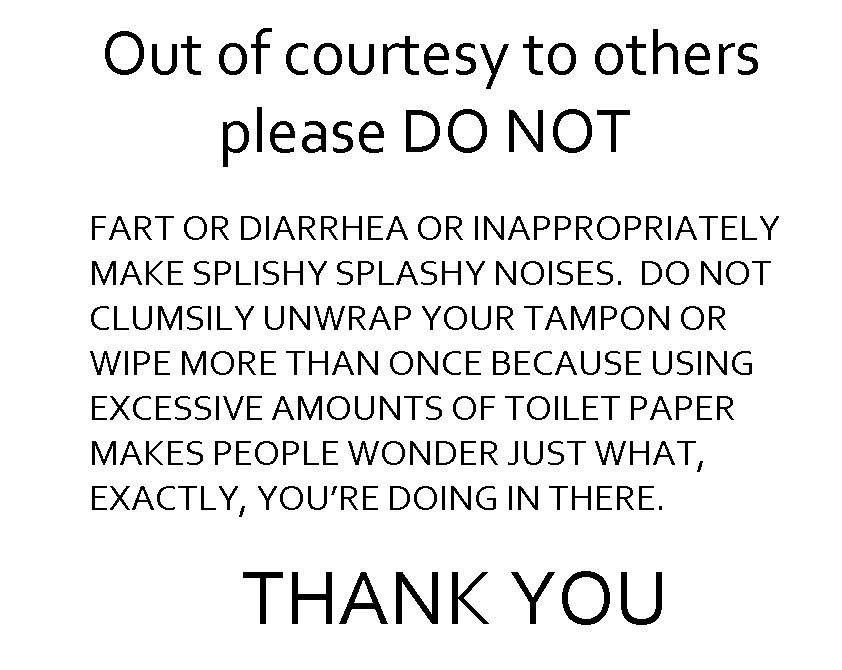 Blogxygen Restroom Ramblings