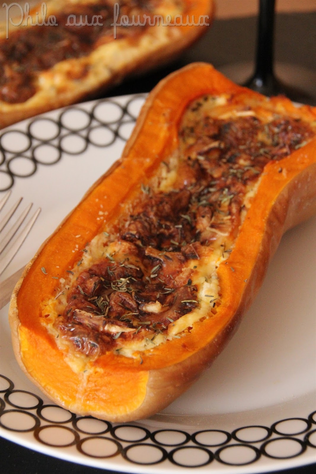 Philo aux fourneaux: Butternut farcie au chèvre