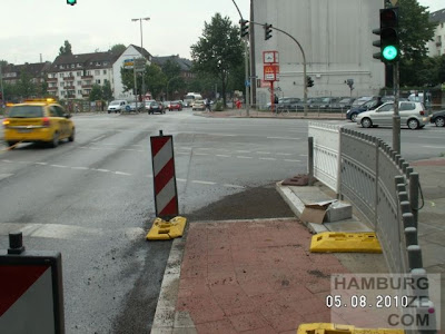 Kreuzung Holstenstraße / Strese - Radwegbau