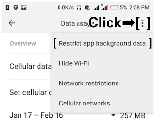 Restrict Background Data Saver Feature