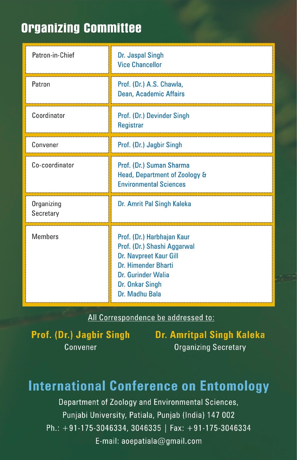 Entomologiczny Olsztyn First circular for International Conference on