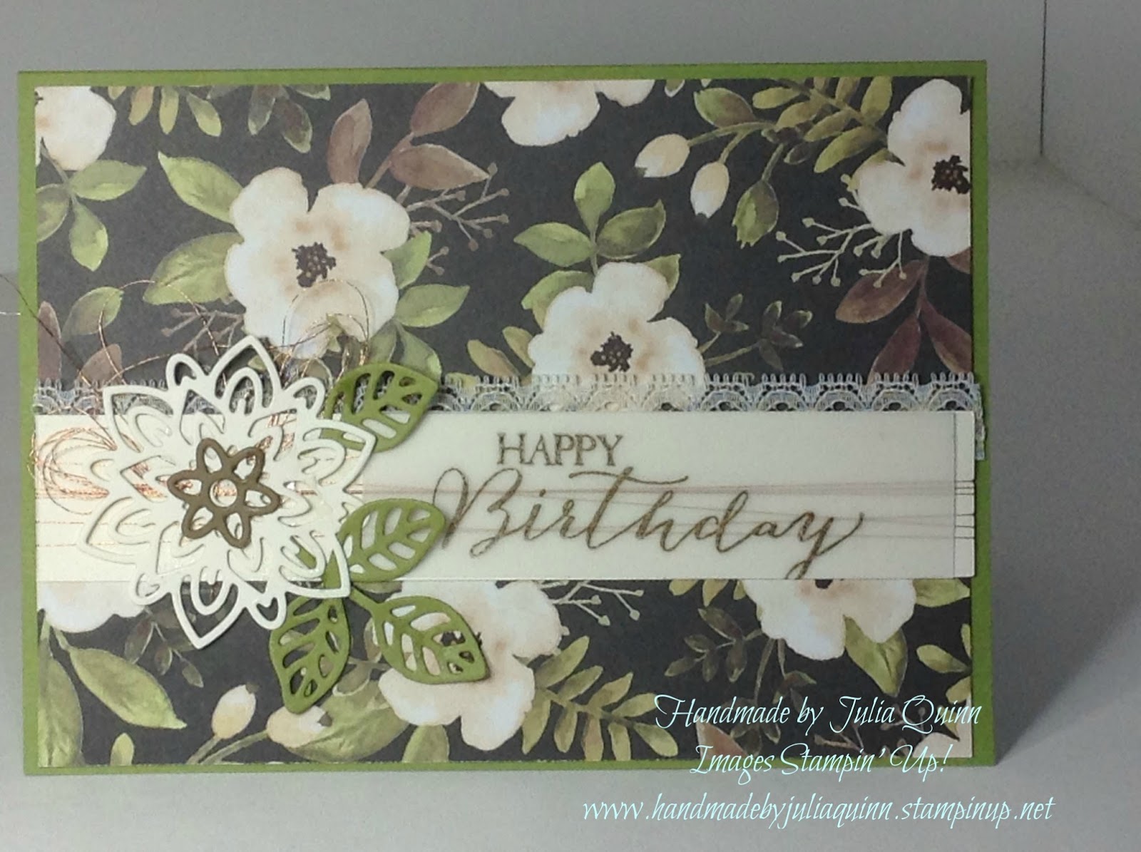 handmade by Julia Quinn cardmaking and supplies Stampin' Up