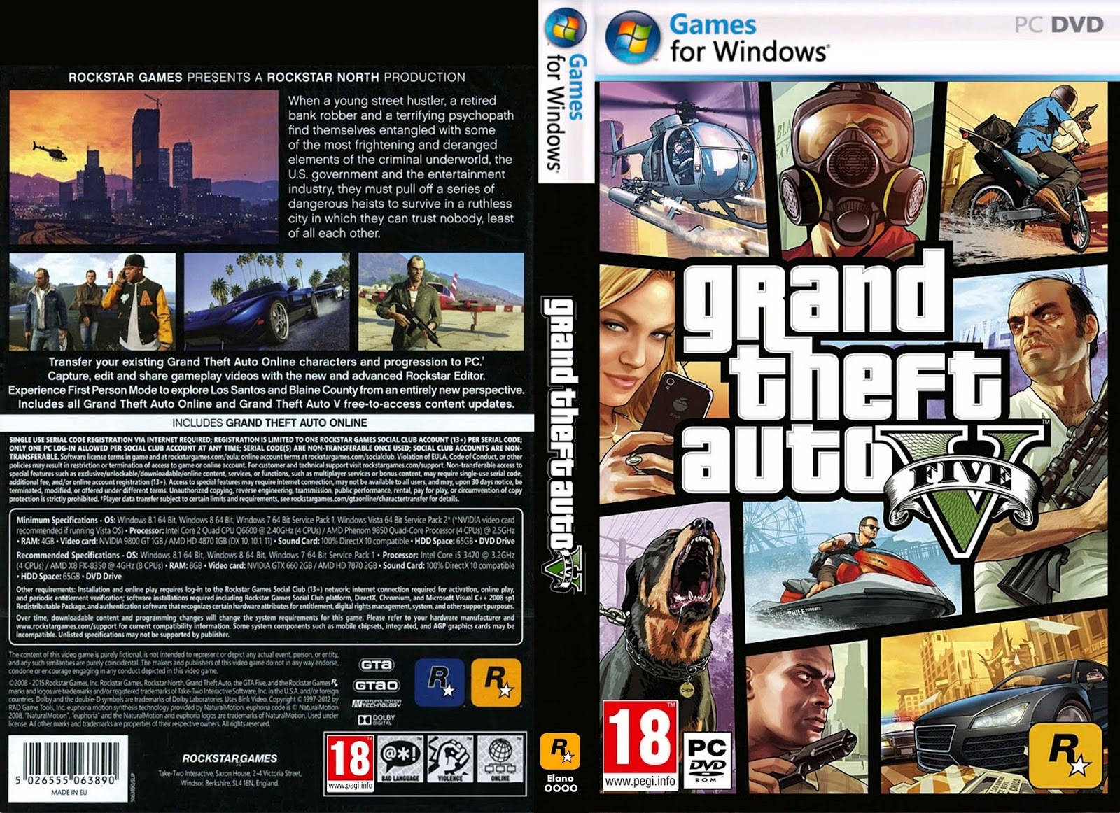 Leandro Capas: Jogo Grand Theft Auto V [GTA V] DVD Capa