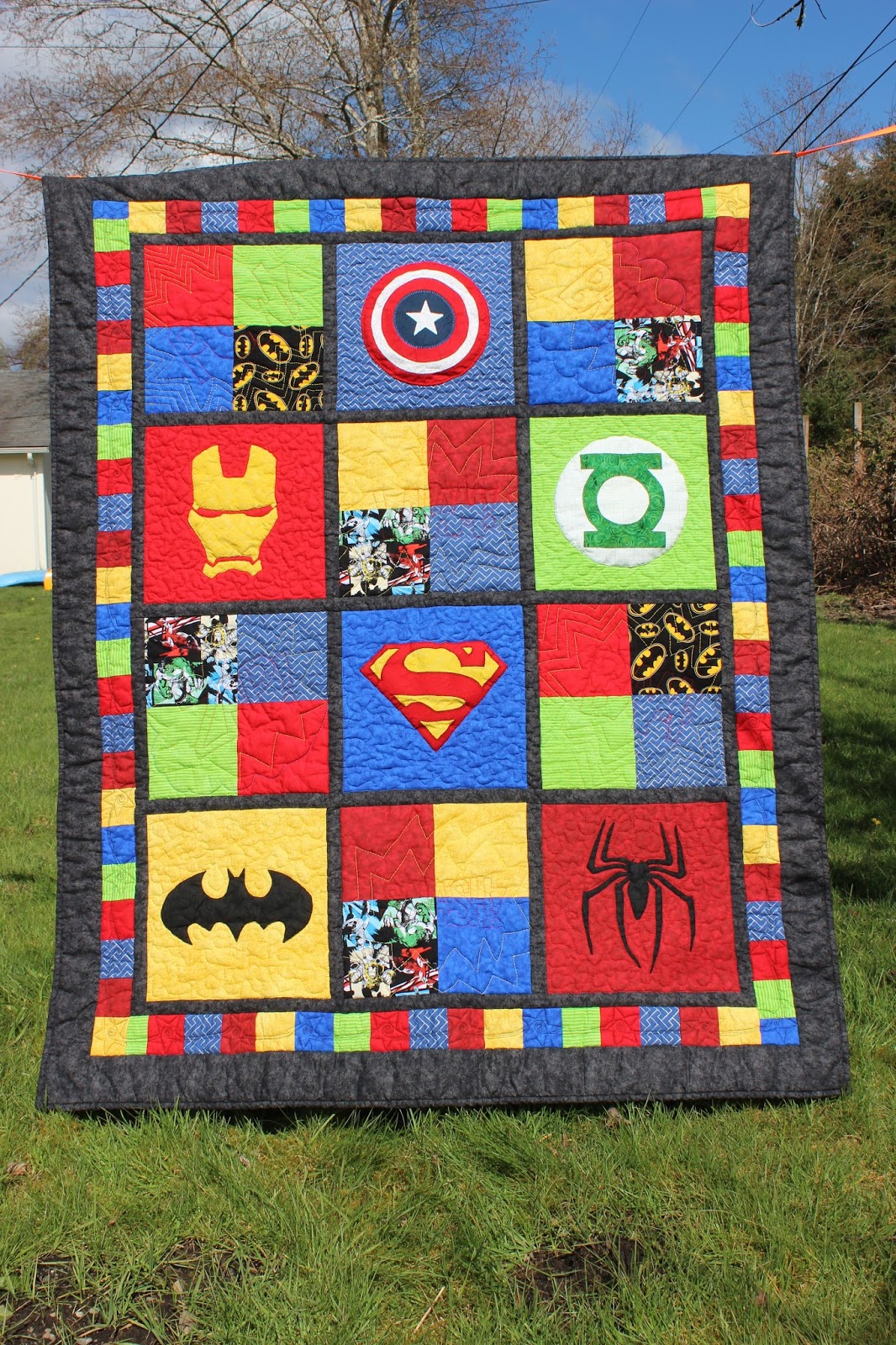 Puddle Jumper Quilts 'n' things SuperHero Baby Quilt