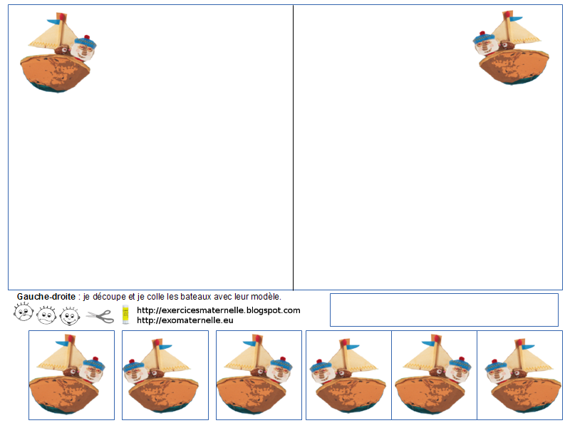 Maternelle Le bateau de Monsieur Zouglouglou, repérage spatial
