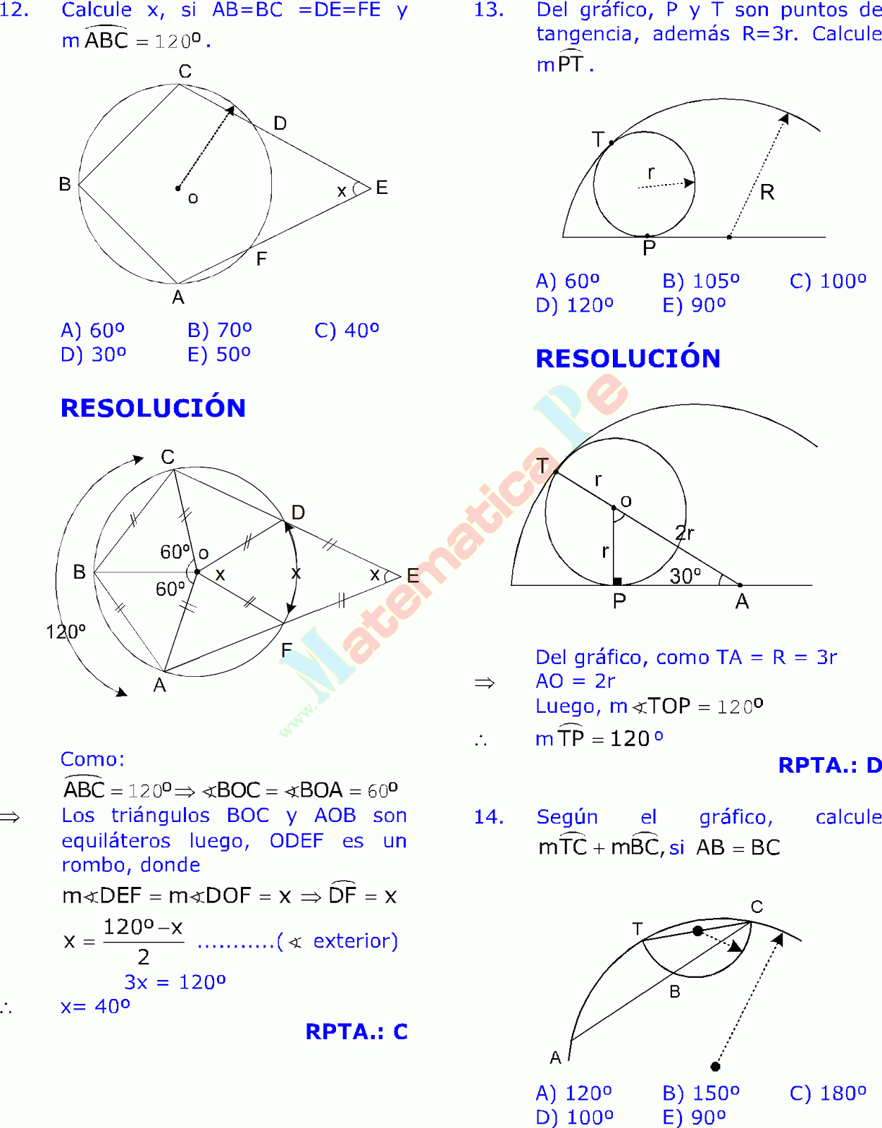 NGULOS EN LA CIRCUNFERENCIA EJERCICIOS RESUELTOS DE GEOMETR A PLANA ngulos-en-la-circunferencia-ejercicios-resueltos-de-geometr-a-plana