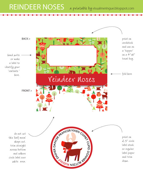 Reindeer Noses… and a free printable! – Visual Meringue
