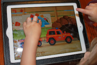 Moving dinosaur in FireTruck: 911 iPad app