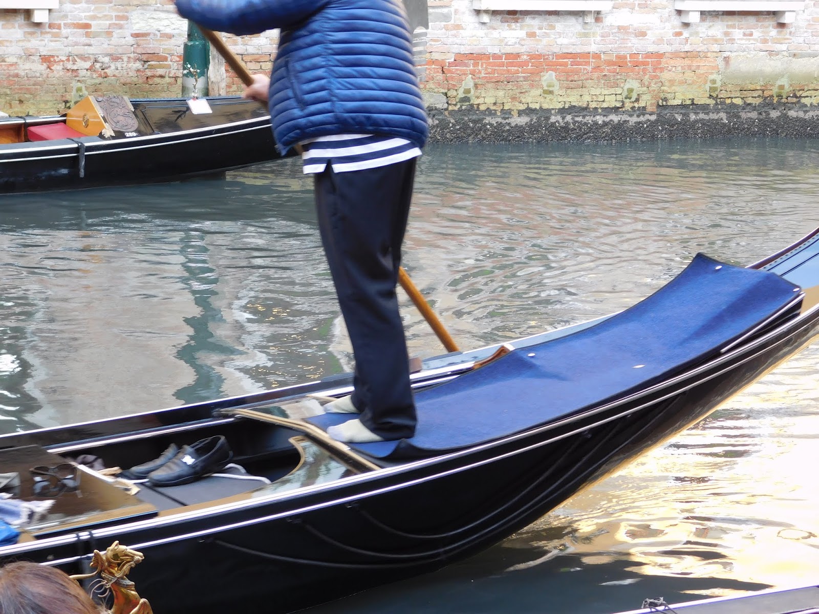 Home To Italy Venice What do gondoliers wear on their feet?