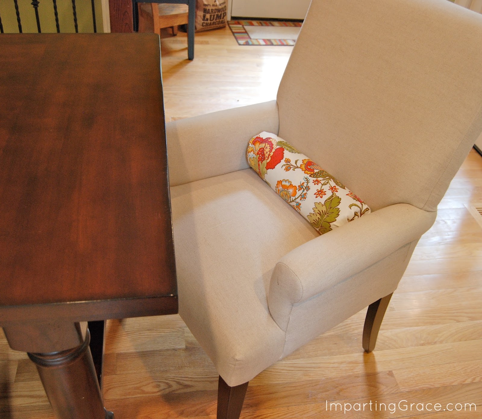 Imparting Grace Supereasy decorative pillow made from scraps