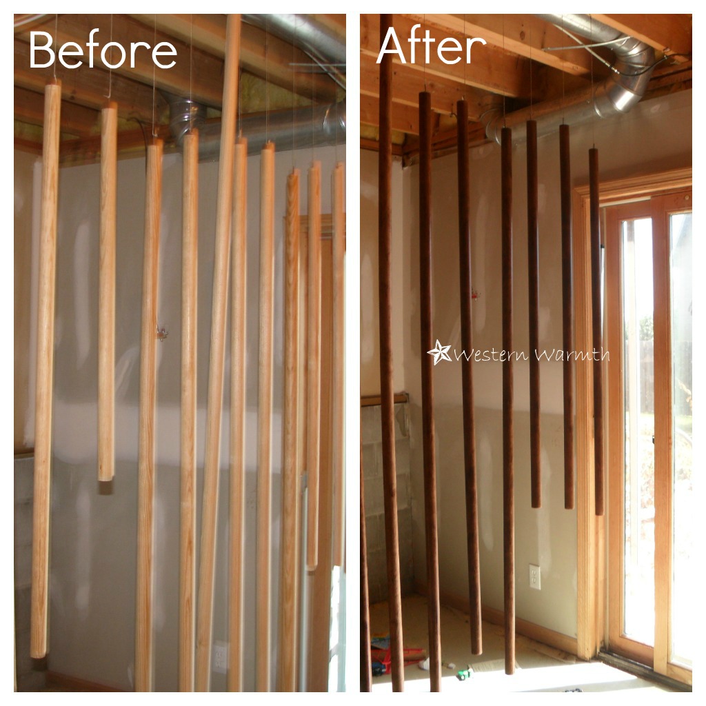 Western Warmth Staining Closet Rods