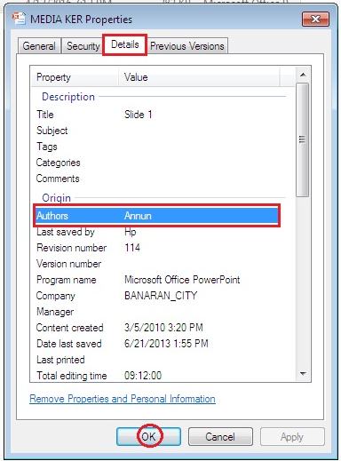 Cara Merubah Nama Penulis Atau Author Pada Aplikasi Ms Office Belajar Microsoft Excel