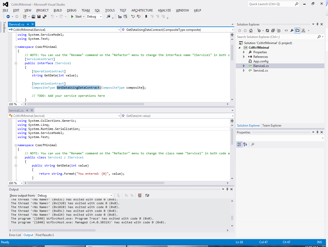 Programmer's Ranch C WCF A Minimal Client and Server Using Visual