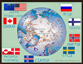 círculo polar ártico en el mapa