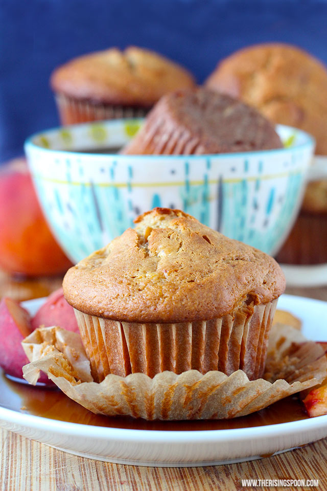 Peaches and Cream Muffins The Rising Spoon