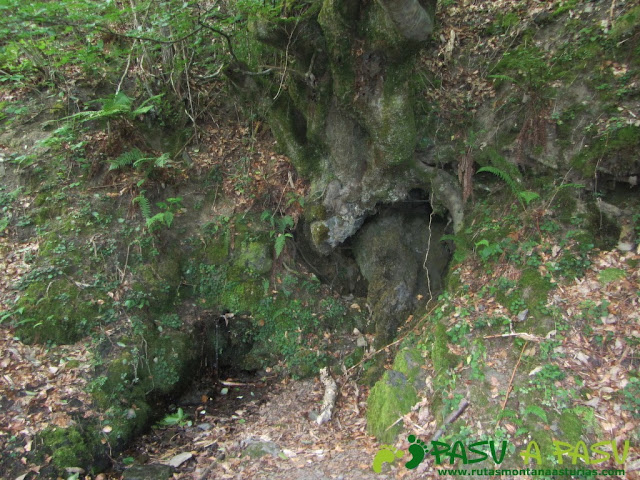 Fuente en el camino al Alto Piedrafita desde Llananzanes