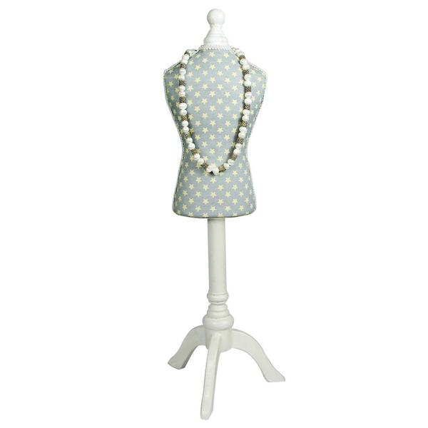 The Fabric Covered Mini Mannequin Display is in a lovely pastel green shade | NileCorp.com