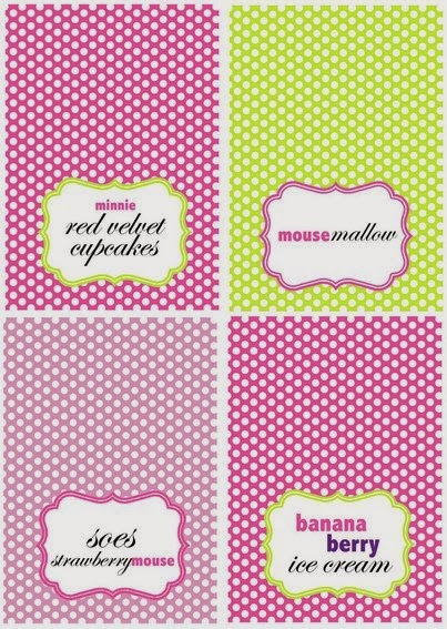 Mini Kit de Minnie Mouse Fucsia y Negro para Imprimir Gratis. Mini Kit de Minnie Mouse Fucsia y Negro para Imprimir Gratis.