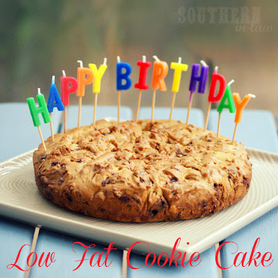 Low Fat Cookie Cake Recipe - Healthier Birthday Cakes
