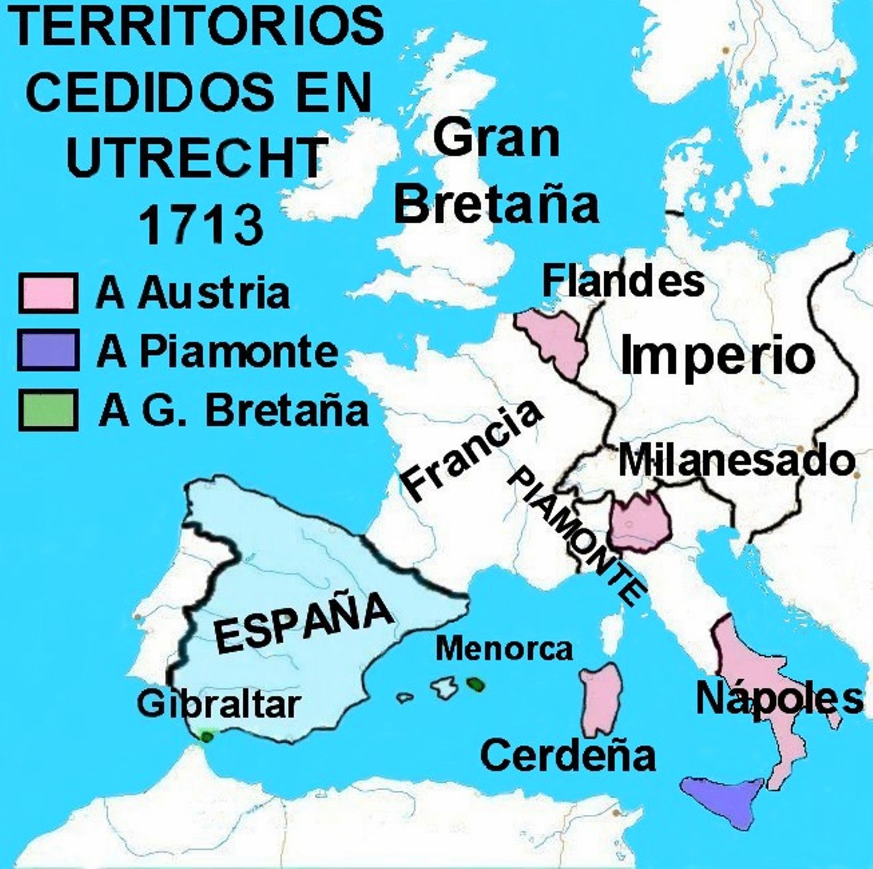 HISTOGEOMAPAS EL TRATADO DE UTRECHT, 1713 HISTOGEOMAPAS EL TRATADO DE UTRECHT, 1713