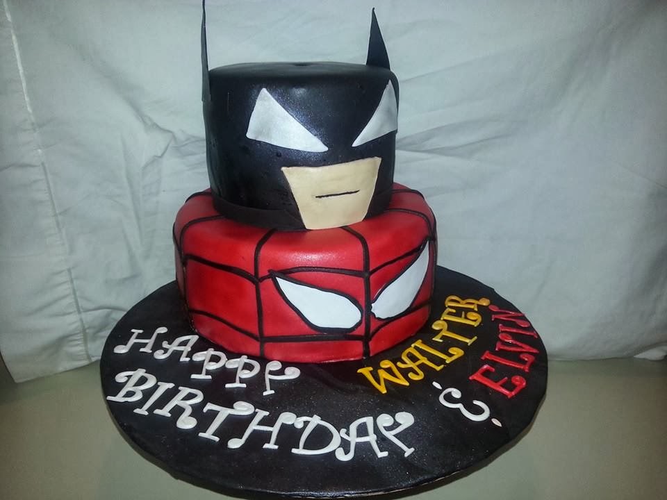 Brooklyn's Finest Baking Spiderman Batman Combination Cake