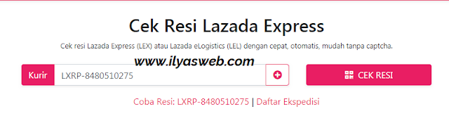 Cara Cek Resi Lazada Lel Express (LEX ID, LGS)