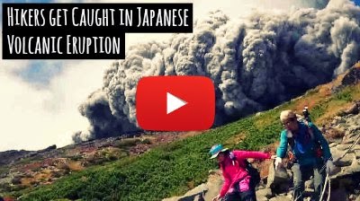 Watch how these Hikers Get Caught in sudden Japanese Volcanic Eruption as they capture the Whole Incident while Fleeing the spot and get caught by the ash and smoke brought by the billowing gray cloud via geniushowto.blogspot.com Volcanic eruption caught live video