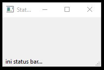 Cara membuat statusbar pada GUI python menggunakan PySide ~ Belajar Python