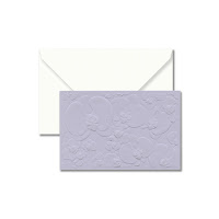 Crane and Co Vera Wang Embossed Lavender Note Card