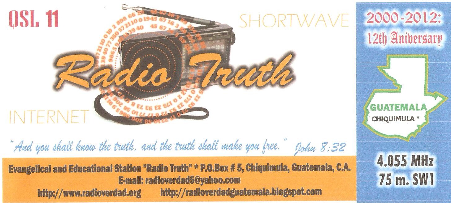Rádio Verdad(Via ChiquimulaGuatemala) Shortwave Dxing Desde Brasil
