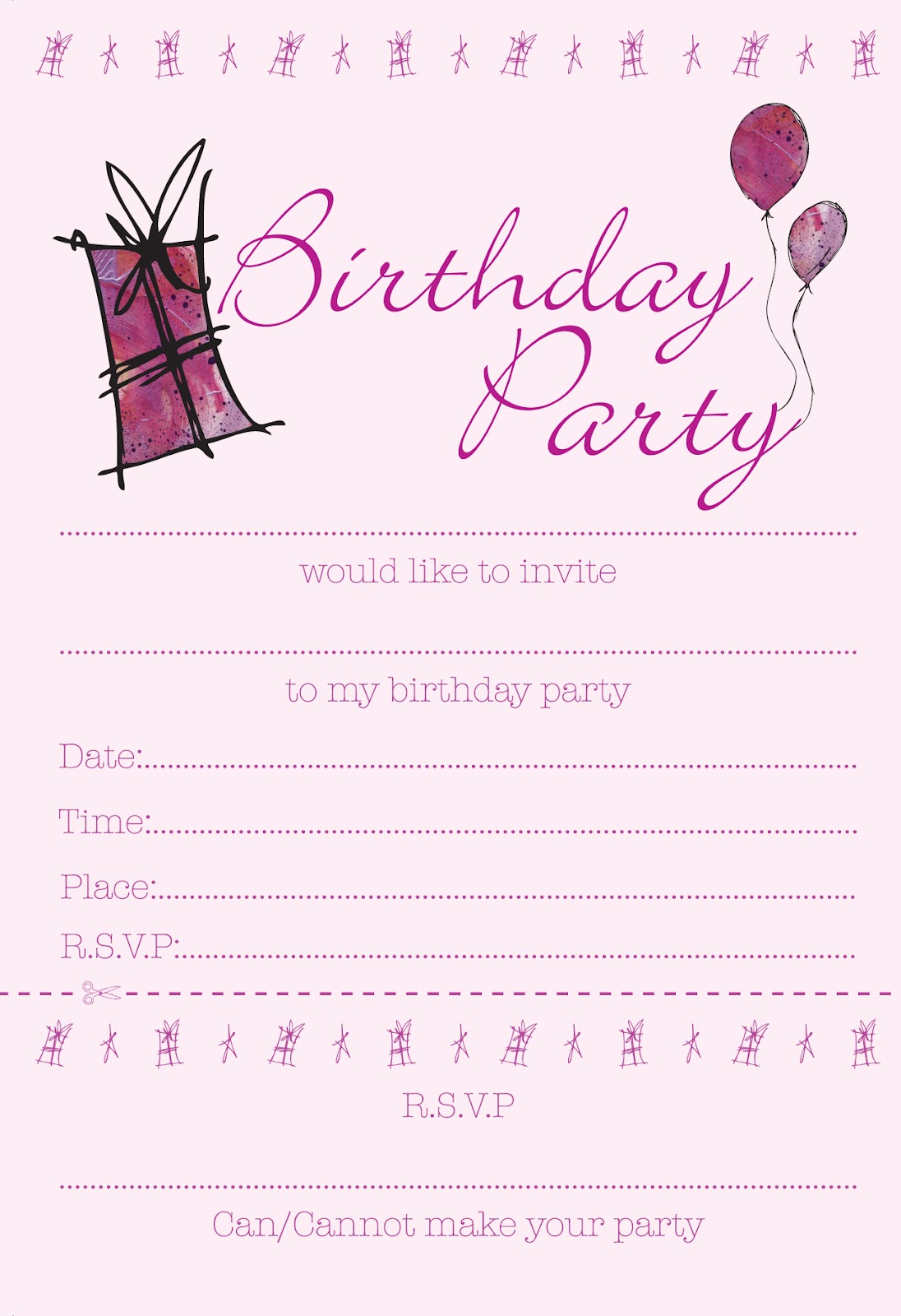 Squashed Rainbows CHILDREN S PARTY INVITES