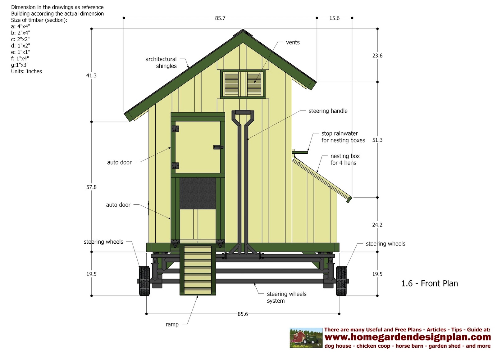 T200 - Chicken Coop Tractor Plans - Free Chicken Coop Plans - How To ...