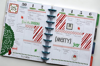 SRM Stickers Blog - December Planner Pages by Christine  -  #planner #december #stickers #christmas #borders #doilies #stitches #clearstamps #janesdoodles #borders #sentiments 