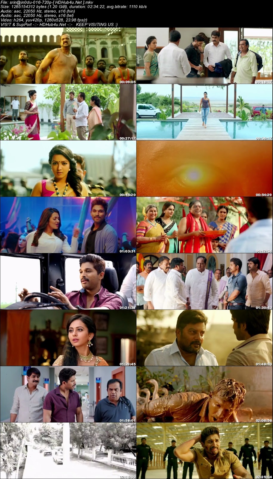 Sarrainodu 2016 UNCUT Hindi Dual Audio 480p HDRip 450MB Download