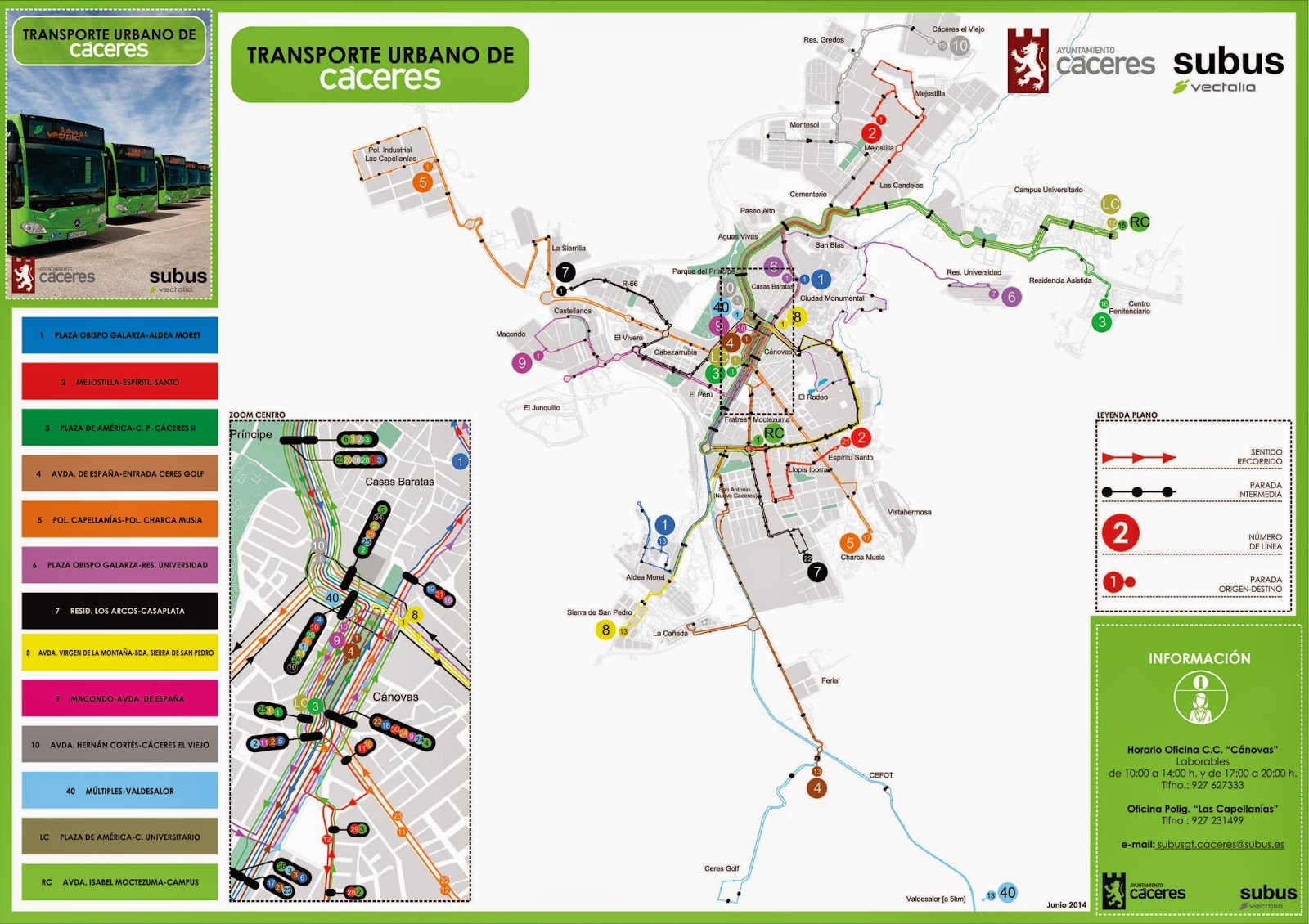 MODIFICACIONES DE LAS LINEAS DE AUTOBUSES