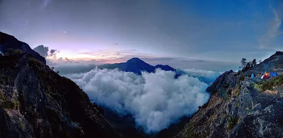 Location Plawangan Sembalun Crater Rim altitude 2639 m of Mount Rinjani