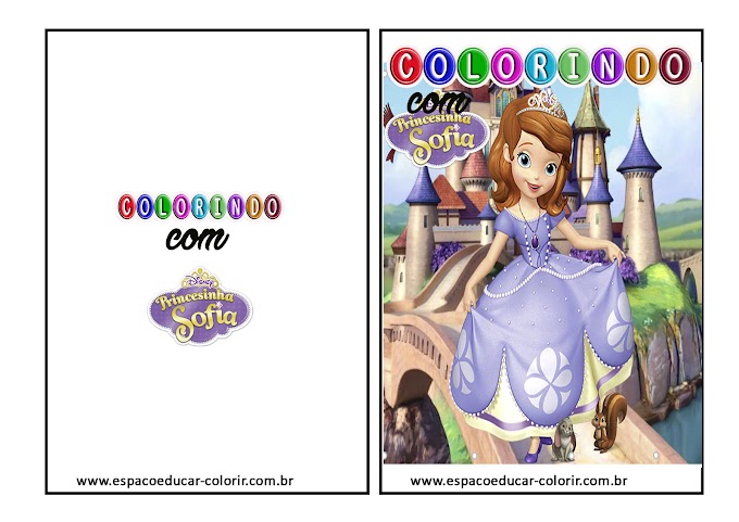 Livro de colorir com atividades e desenhos da Princesa Sofia para você imprimir grátis! revista colorindo com Princesa Sofia com atividades