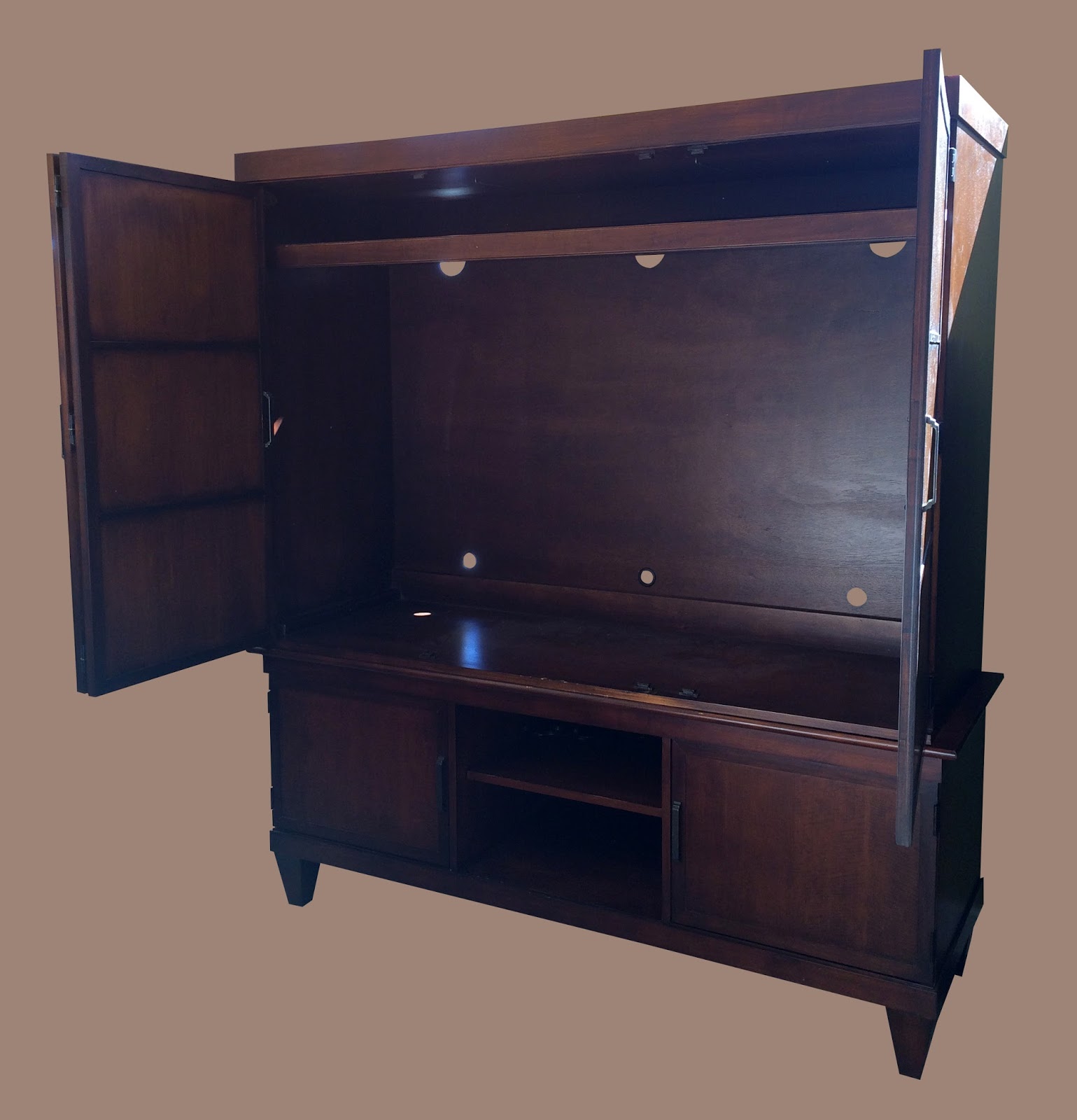 Uhuru Furniture & Collectibles Large 2 Piece Flat Screen TV Armoire