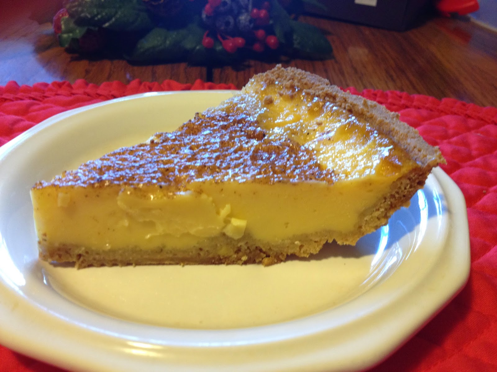Snortin' GRITS Eggnog Custard Pie