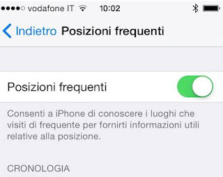 cronologia posizioni iphone posizioni recenti iphone